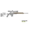 Цевье с планкой Picatinny для шасси MDT ESS Forend Full Rail 15" (FDE)